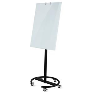 Twinco Mobiele flipover van glas - 60x90 cm - Magnetisch