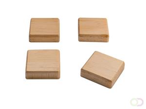 4 SIGEL Magnete braun 3,3 x 3,3 x 0,9 cm