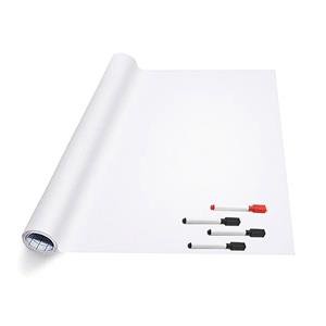 FLOKOO Whiteboard Folie Xl Zelfklevend Met 4 Stiften Met Wisser - 60 X 200 Cm