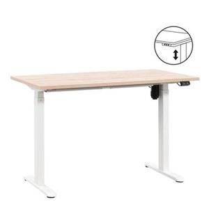Leen Bakker Bureau Homeworx zit/sta elektrisch verstelbaar - eikenkleur/wit - 75/118x120x70 cm