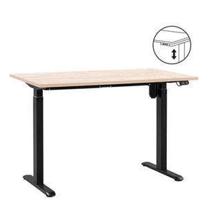 Leen Bakker Bureau Homeworx zit/sta elektrisch verstelbaar - eikenkleur/zwart - 75/118x120x70 cm