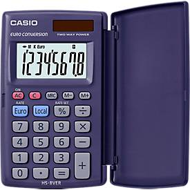 Casio HS-8VERA Zakrekenmachine werkt op zonne-energie, werkt op batterijen Donkerblauw Aantal displayposities: 8