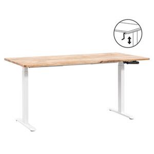 Homeworx Bureau  zit/sta handmatig verstelbaar - mangohout/wit - 75/118x160x80 cm