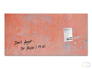 Glas-magneetbord Sigel Artverum Red Wall mat. 910x460x15 mm.