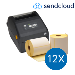 Zebra Sendcloud starterspakket:  ZD421D printer + 12 rollen 