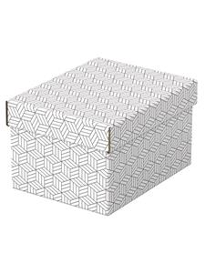 Esselte Home Opberg- en Geschenkdoos 628280 Klein 100% Gerecycled Karton Wit 200 x 255 x 150 mm 3 Stuks