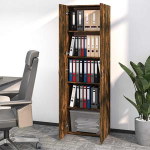 vidaXL Büroschrank Räuchereiche 60x32x190 cm Holzwerkstoff 