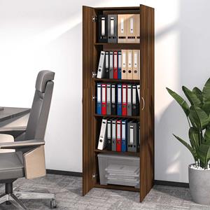 vidaXL Büroschrank Braun Eichen-Optik 60x32x190 cm Holzwerkstoff 