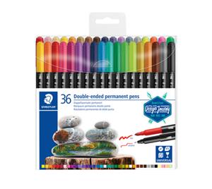 STAEDTLER Doppel-Fasermaler permanent, 36er Etui