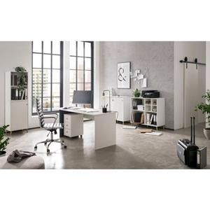 MÖBELPARTNER 500 Schreibtisch weiß rechteckig Wangen-Gestell weiß 150,0 x 65,0 cm