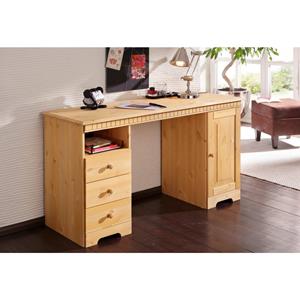 Home affaire Bureau Lisa van massief hout, in verschillende kleurvarianten, breedte 140 cm