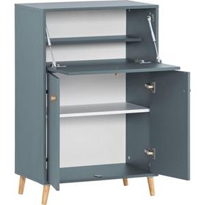 MÖBELPARTNER Kommode 500 153501 blaugrau 2 Fachböden 65,2 x 39,0 x 101,7 cm