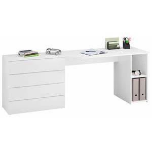 Borchardt Möbel Bureau WALLIS Breedte 196 cm, push-to-openfunctie