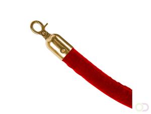 Rood Velours Koord Met Gouden Clips