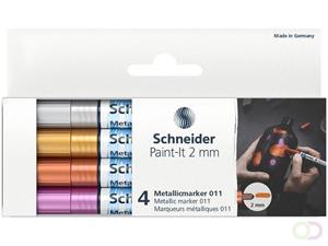 4 Schneider 011 Lackmarker farbsortiert 2,0 mm