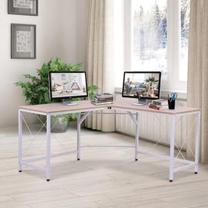 HOMCOM Winkelschreibtisch natur