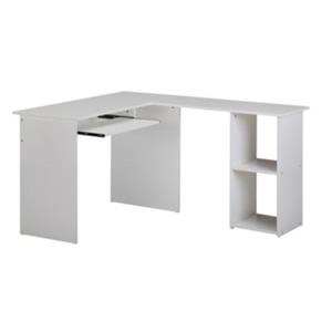 FineBuy Schreibtischkombination 140 cm breit weiß
