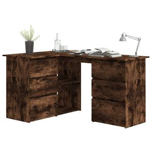 VidaXL Hoekbureau 145x100x76 cm bewerkt hout gerookt eikenkleurig