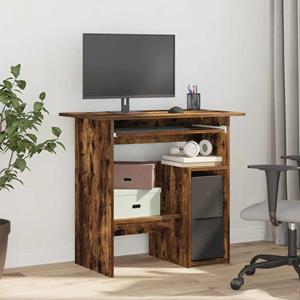 Bureau 80x45x74 cm bewerkt hout gerookt eikenkleurig