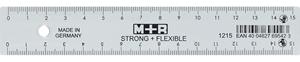 M+R Strong & Flexibel lat, met schaalverdeling voor recht- en linkshandigen, 15 cm, transparant