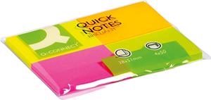 Q-CONNECT Quick Notes, ft 38 x 51 mm, 50 vel, pak van 4 blokken in neonkleuren