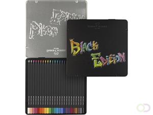 Faber-Castell Dreikant-Buntstifte Black Edition, 24er Etui