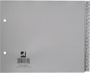 (1.07 EUR / StÃ¼ck) Q-CONNECT Kunststoffregister KF01809 A-Z A4 halbe HÃ¶he 0,12mm graue Taben 20-teilig