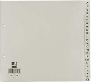 Q-CONNECT tabbladen set A-Z 1/2 uit pp A4 grijs