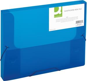 (2.95 EUR / StÃ¼ck) Q-CONNECT Sammelmappe KF02307, A4 Kunststoff, fÃ¼r ca. 250 Blatt, blau transparent
