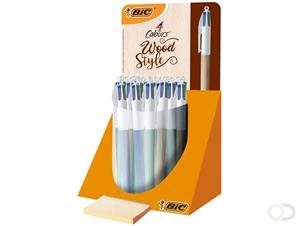 Bic 4 Colours Wood Style balpen, medium