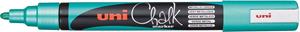 Uni-ball krijtmarker PWE-5M, ronde punt medium 1,8 - 2,5 mm, groen metallic