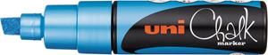 Uni-ball krijtmarker PWE-8K, beitel punt large 8 mm, blauw metallic