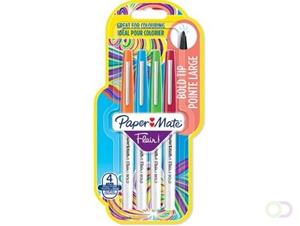 Paper Mate viltstift Flair Bold, blister met 4 stuks in geassorteerde kleuren