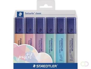 Staedtler Markeerstift Textsurfer Classic, pastel kleuren, etui van 6 stuks