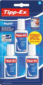 Tipp-Ex correctievloeistof Rapid, blister van 3 stuks, special format