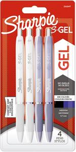 Sharpie S-gel roller fashion mix, medium punt, blister van 4 stuks in geassorteerde kleuren