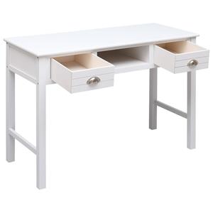 Bureau 108x45x76 cm massief paulowniahout wit