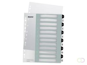 Leitz WOW printbare index, 12 tabs, zwart-wit