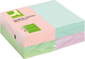 Q-CONNECT Quick Notes, ft 76 x 127 mm, 100 vel, pak van 12 blokken in pastelkleuren