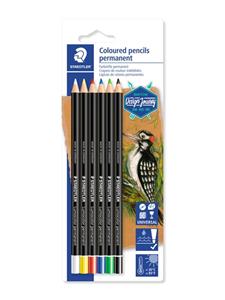 Staedtler Lumocolor permanent kleurpotlood, blister van 6 kleuren