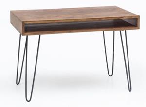 FineBuy Schreibtisch Sheesham Braun 60 cm breit braun