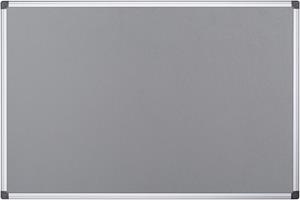 Q-CONNECT textielbord met aluminium frame 60 x 45 cm grijs