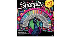 Viltstift Sharpie bigpack pauw Ã 28 kleuren