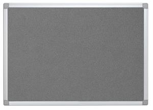 Q-CONNECT textielbord, met aluminium frame, 60 x 90 cm, grijs