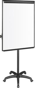 Q-CONNECT flipchart, magnetisch, 5 wielen, zwart