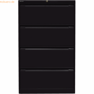 Bisley Hängeregistraturschrank 4 Schübe 2-bahnig schwarz