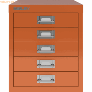 Bisley Schubladenschrank Basis A4 5 Schübe  Orange