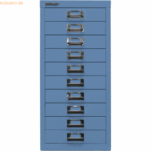 Bisley Schubladenschrank Basis A4 10 Schübe blau