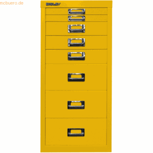 Bisley Schubladenschrank MultiDrawer A4 8 Schübe zinkgelb