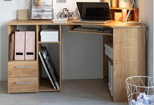 VOGL Möbelfabrik Bureau Sam Breedte 137 cm, met uittrekplank voor het toetsenbord en towervak